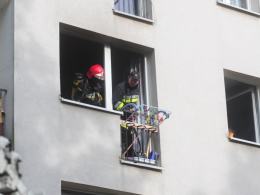 Pożar mieszkania na Chabrach