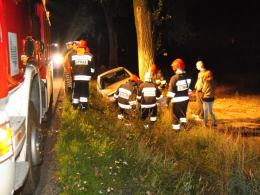 28-letnia kierująca wypadła z zakrętu