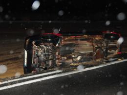 Fiat uno wypadł z remontowanej drogi, kierowca miał prawie 4 promile