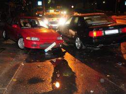 Pijany kierowca audi wjechał w hondę