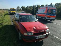 Zderzenie skutera i samochodu we Wrzoskach