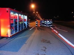 Wypadek cysterny, autostrada A4 zablokowana w obu kierunkach