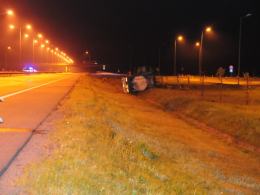 Wypadek cysterny, autostrada A4 zablokowana w obu kierunkach