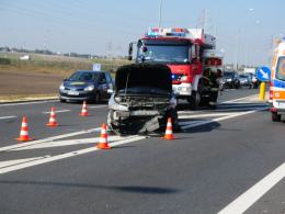 Zderzenie forda i opla na obwodnicy Opola