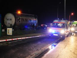 Kierowca bmw wjechał w tył cysterny