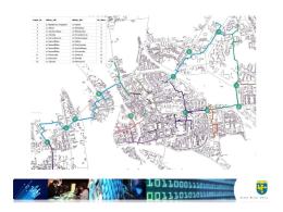 Mapa trasy światłowodu w ramach OSTO.