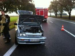 Wypadek drogowy w Suchej, utrudnienia na trasie Opole-Strzelce Opolskie