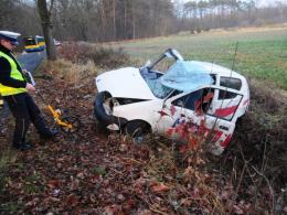 Wypadek fiata seicento pod Czarnowąsami