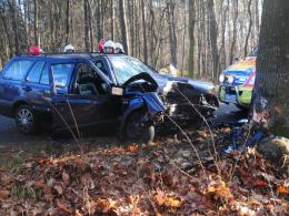 Wypadek między Biadaczem a Masowem, dwie osoby ranne