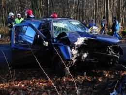 Wypadek między Biadaczem a Masowem, dwie osoby ranne