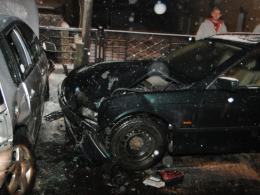 Volkswagen polo wpadł w poślizg, ranny kierowca