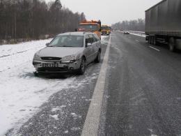 Dwie osoby ranne po zderzeniu na autostradzie