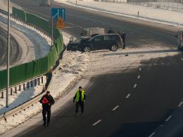 Zderzenie na autostradzie, zawiniła prędkość