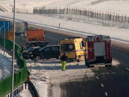Zderzenie na autostradzie, zawiniła prędkość