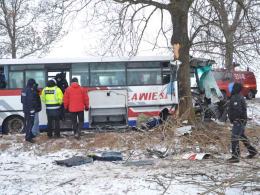 Poważny wypadek autobusu pod Brzegiem