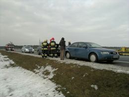 Mercedes i audi zderzyły się na autostradzie