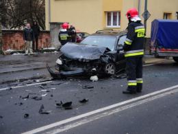 Wypadek na Placu Kazimierza, dwie osoby zostały ranne
