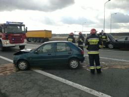 Wypadek na węźle autostradowym Dąbrówka