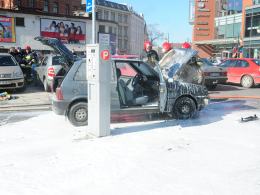 Pożar samochodu na Placu Kopernika