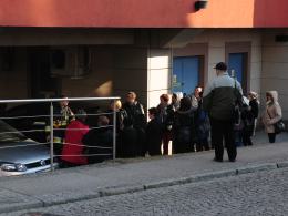 Ewakuacja pracowników w opolskim PZU
