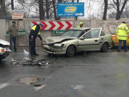 Wypadek na skrzyżowaniu ulic 1 Maja i Rejtana