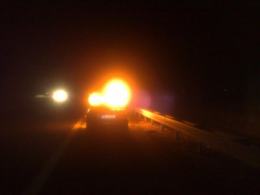 Płomienie na autostradzie. Paliło się BMW