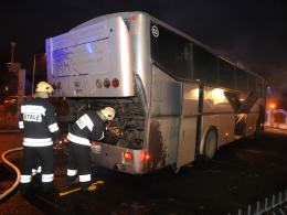 Pożar autobusu na ul. Strzeleckiej