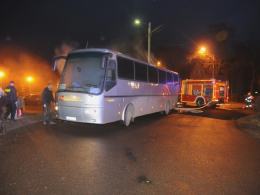 Pożar autobusu na ul. Strzeleckiej