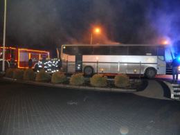 Pożar autobusu na ul. Strzeleckiej