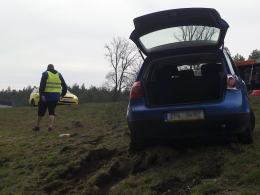 Czech dachował na autostradzie