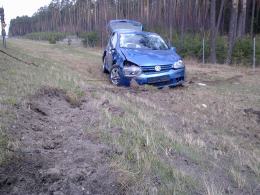 Czech dachował na autostradzie