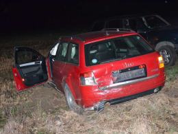 Zderzenie fiata i audi na trasie Opole-Brzeg