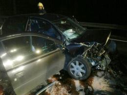 Fiat punto wbił się w koparkę