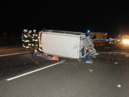 Wypadek busa na autostradzie A4