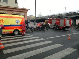 Motocyklista wymusił pierwszeństwo na rondzie