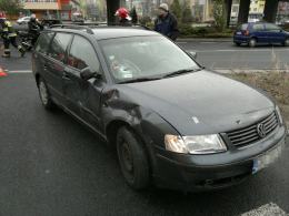 Motocyklista wymusił pierwszeństwo na rondzie