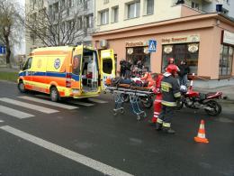 Motocyklista wymusił pierwszeństwo na rondzie