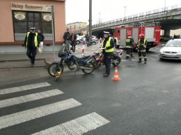 Motocyklista wymusił pierwszeństwo na rondzie