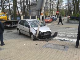 Zderzenie dwóch fordów na Pasiece