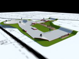 Wizualizacja skateparku.