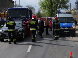Ulica Budowlanych przez 2 godziny była nieprzejezdna