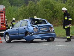 Kierowca ciężarówki z Litwy staranował mitsubishi