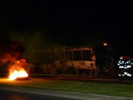 Pożar autobusu MZK. Pojazd doszczętnie spłonął