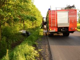 Kierowca peugeota uderzył w drzewo i uciekł