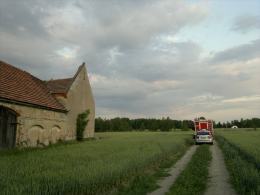 Zawalił się dach opuszczonej stodoły