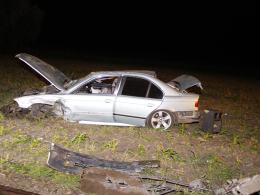 Kierowca bmw rozbił samochód w Wójtowej Wsi