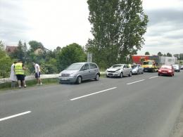 Trzy auta zderzyły się na ul. Krapkowickiej