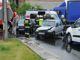 Kierująca daewoo tico wymusiła pierwszeństwo