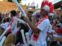 Amfiteatr pełen kibiców. Trwa mecz Polska - Grecja !