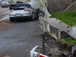 Porsche carrera roztrzaskało się na autostradzie